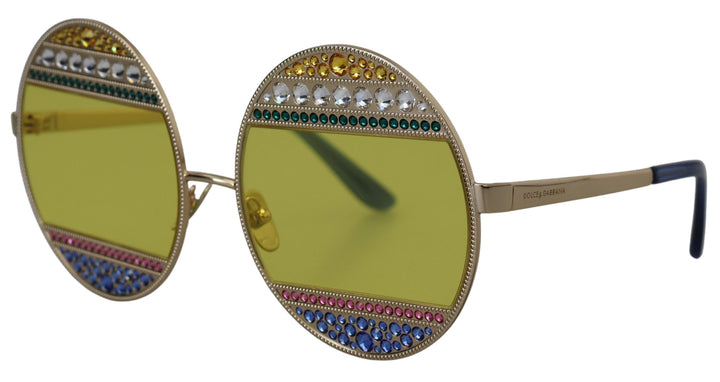 Gold Oval Metall Kristalle Shades DG2209B Sonnenbrille