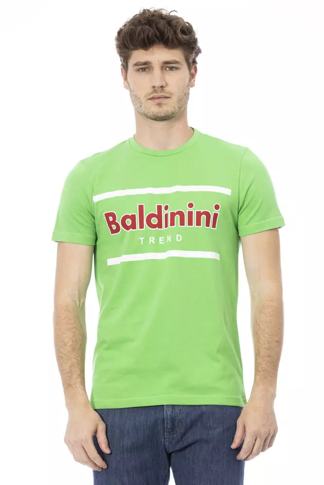 Grünes Baumwoll-T-Shirt für Herren