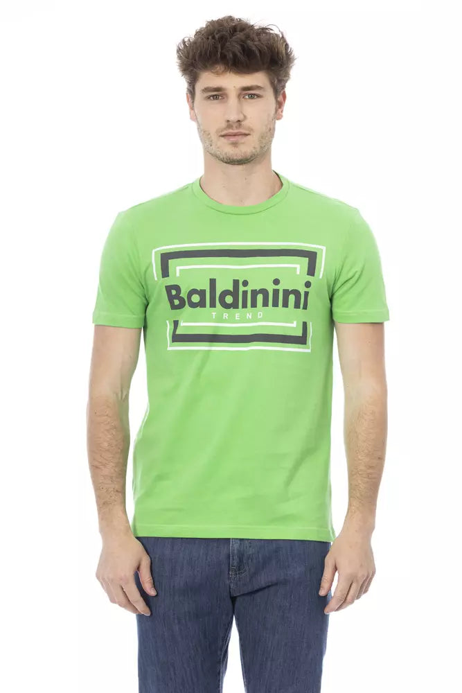 Grünes Baumwoll-T-Shirt für Herren
