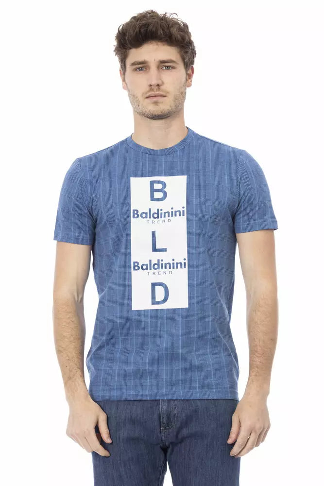 Hellblaues Baumwoll-T-Shirt für Herren