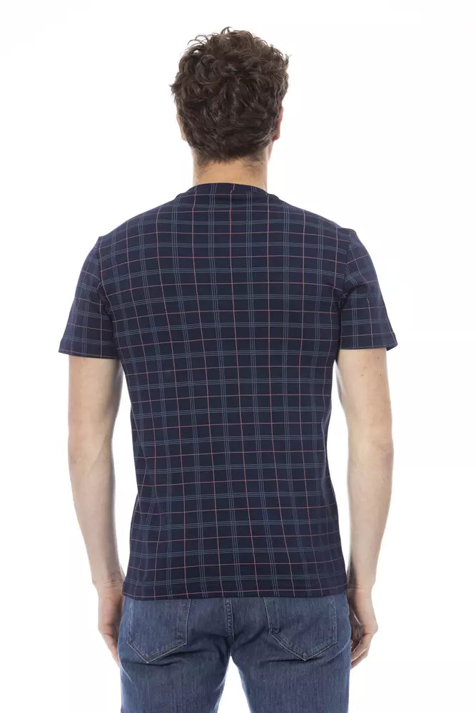 Blue Cotton Men's T-Shirt