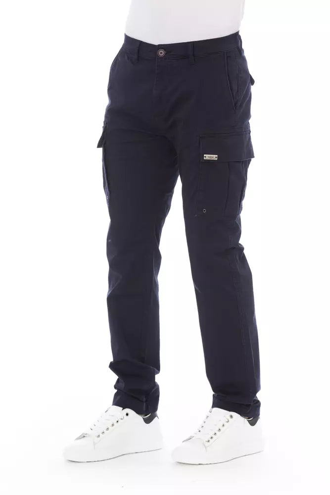 Blaue Baumwolle Herren Cargo-Hose