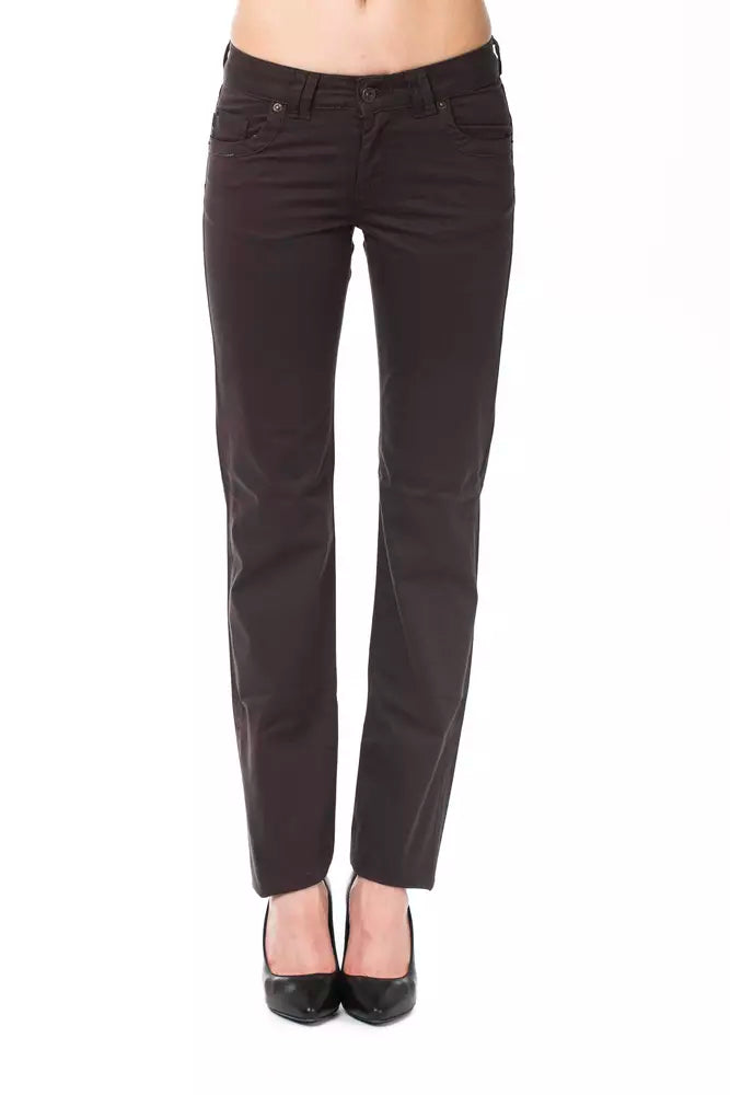 Braune Baumwollhose für Damen