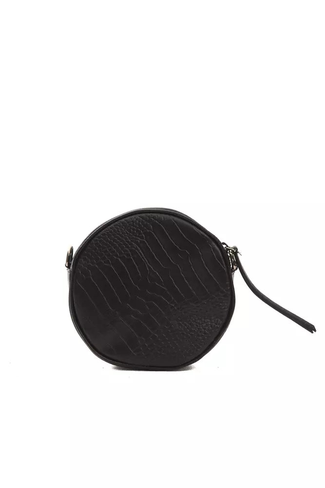 Schwarze Leder-Crossbody-Tasche für Damen