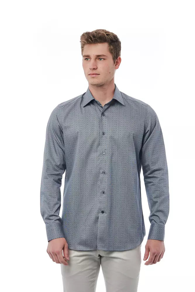 Black cotton shirt for men