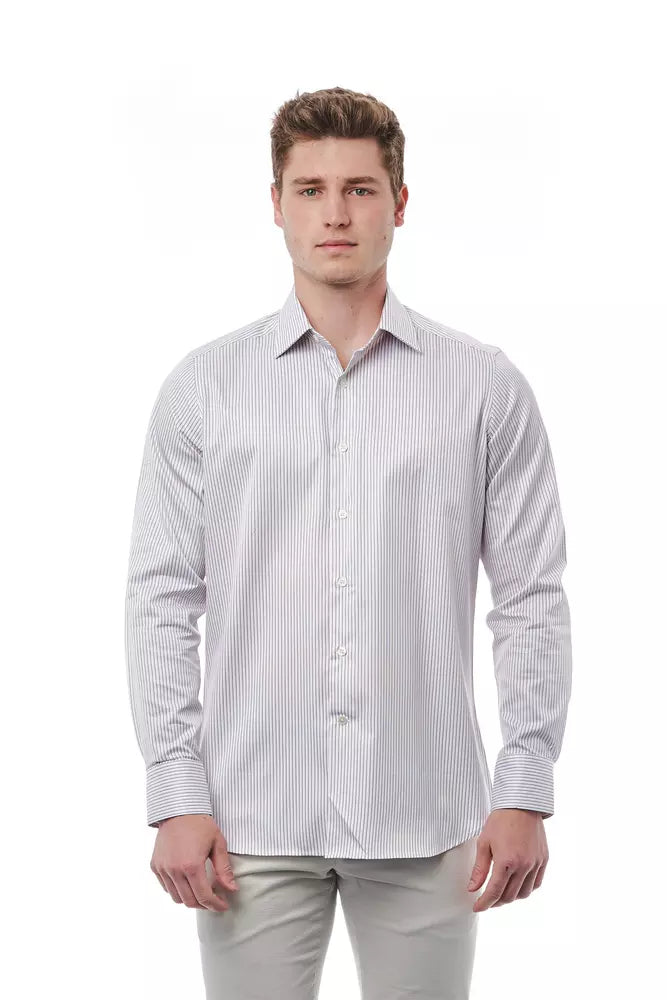 White cotton shirt for men