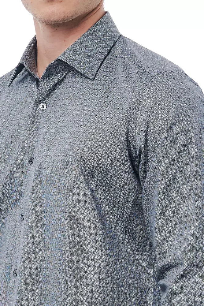 Black cotton shirt for men