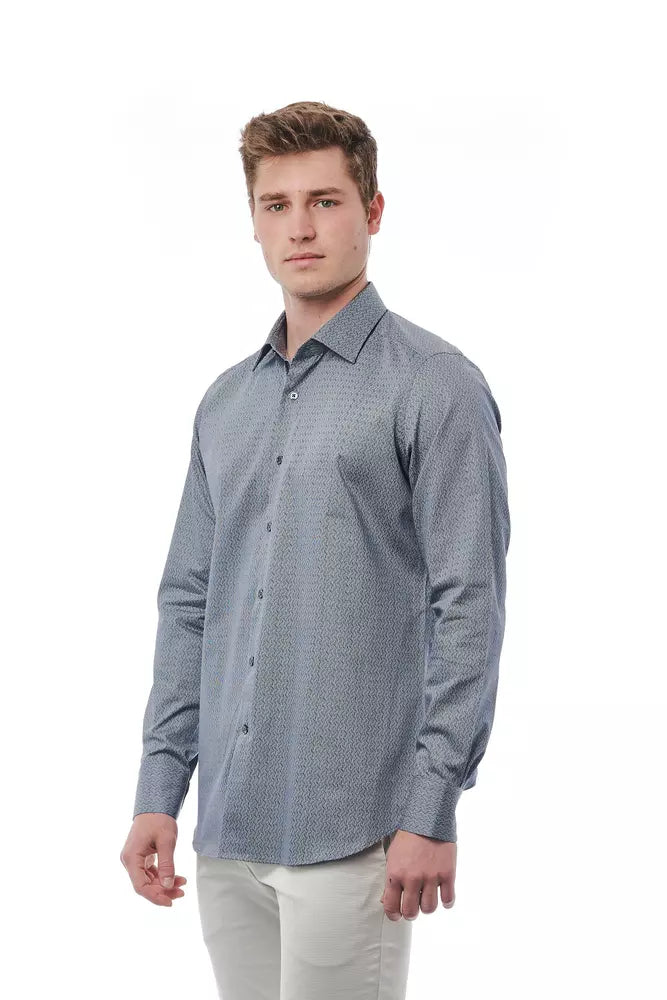 Black cotton shirt for men