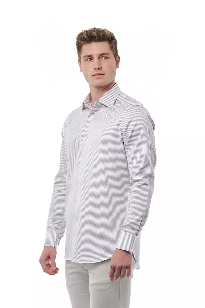 White cotton shirt for men