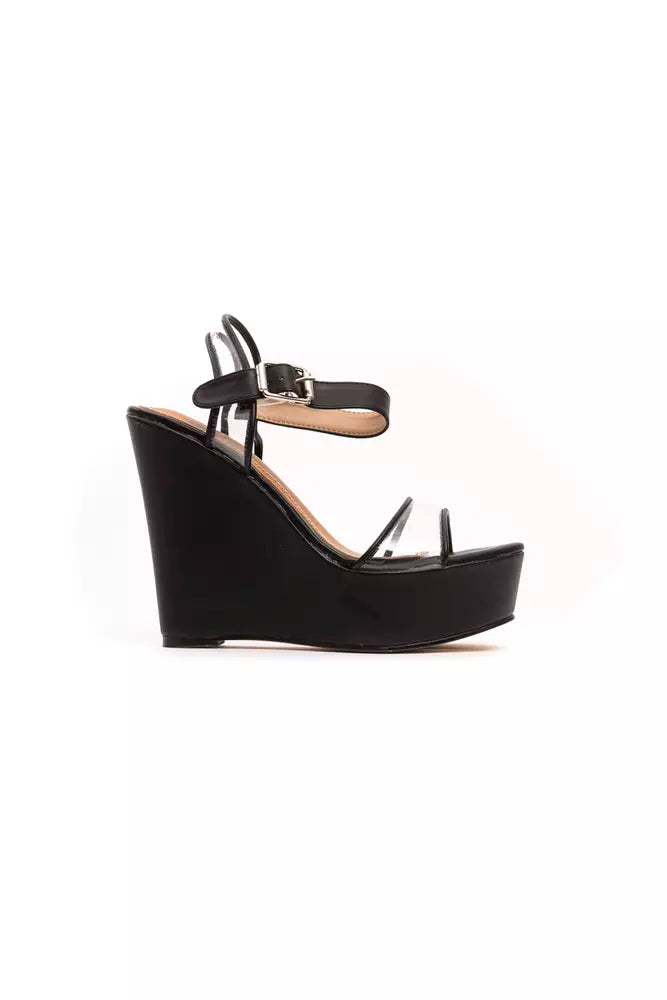 Schwarze Polyethylen-Sandalette für Damen