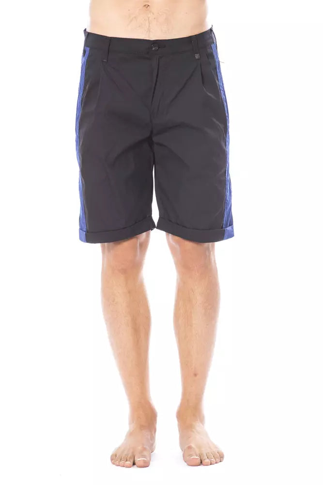 Schwarze Baumwoll-Shorts für Herren