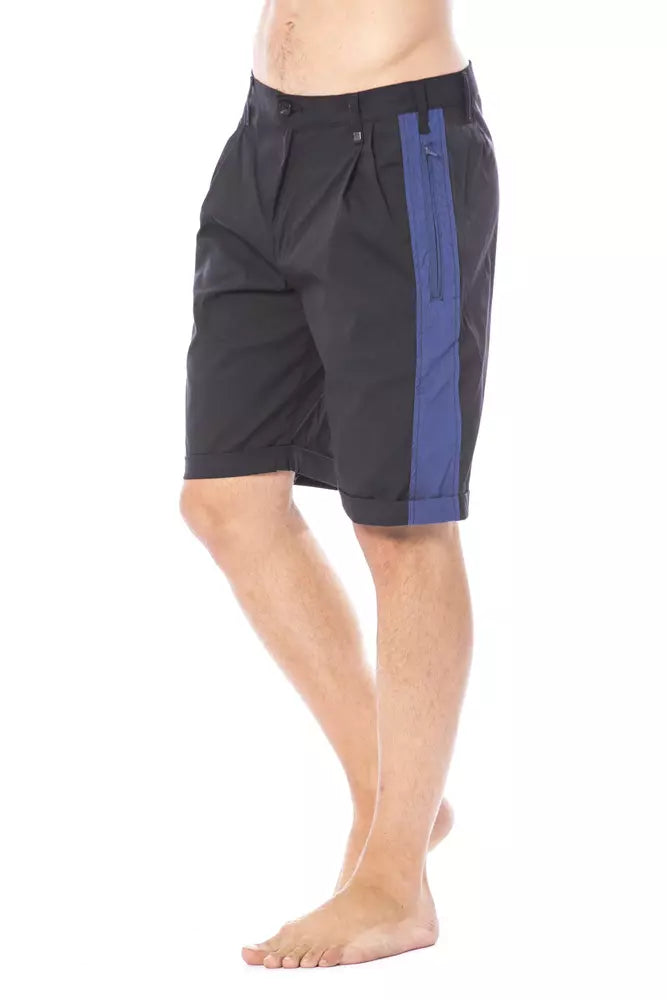 Schwarze Baumwoll-Shorts für Herren