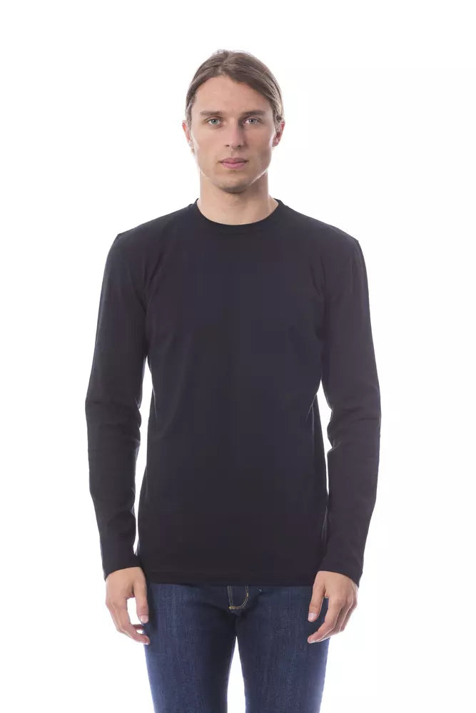 Black cotton men's T-shirt