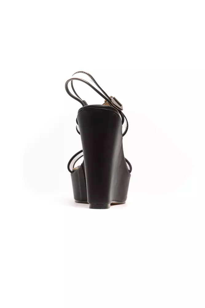 Schwarze Polyethylen-Sandalette für Damen