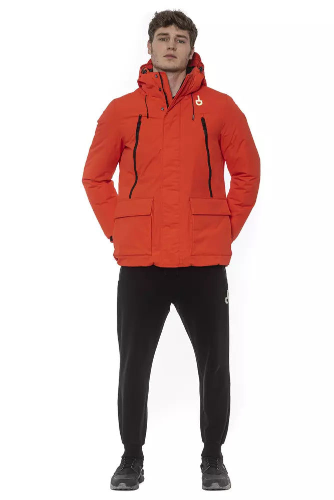 Rote Polyester Männer Jacke