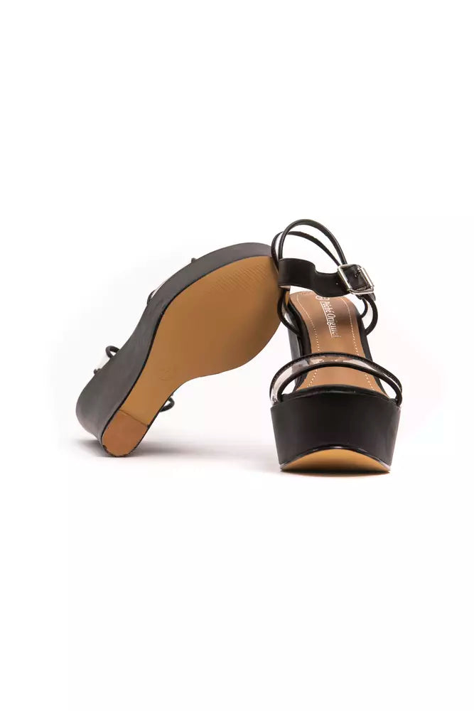 Schwarze Polyethylen-Sandalette für Damen