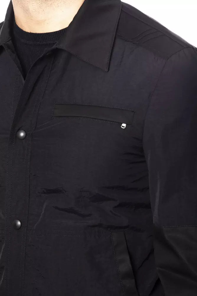 Schwarze Baumwoll-Bomberjacke für Herren