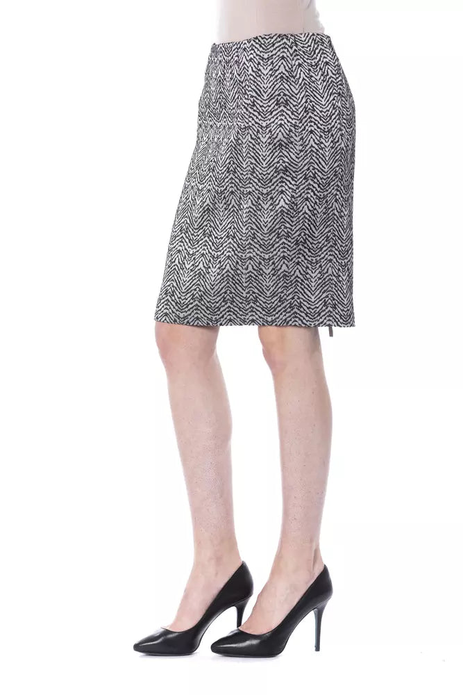 Black viscose skirt for women