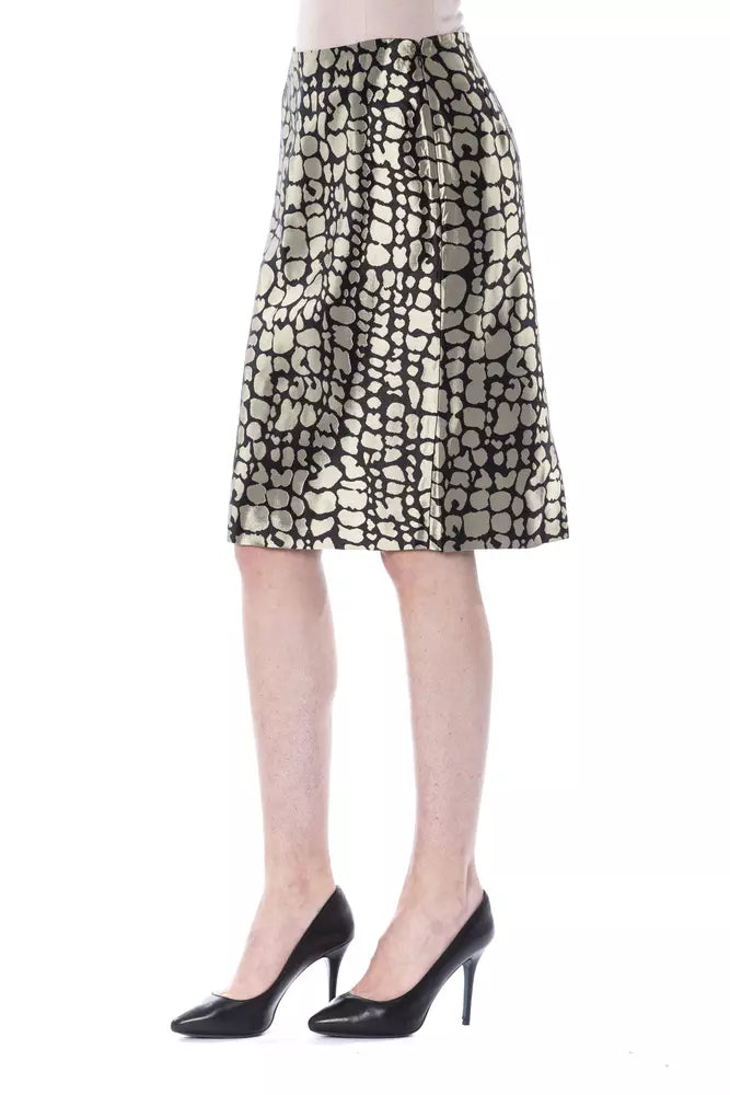 Gold viscose women's skirt