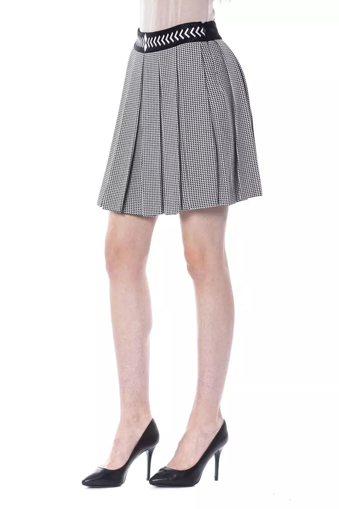 Black viscose skirt for women