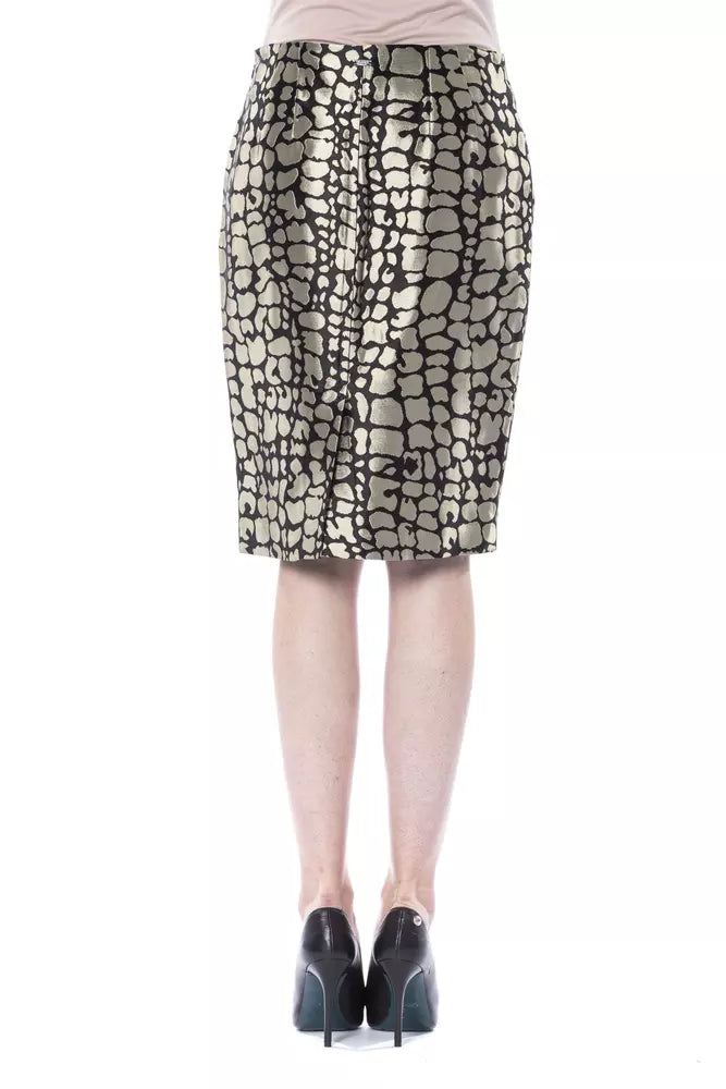Gold viscose women's skirt