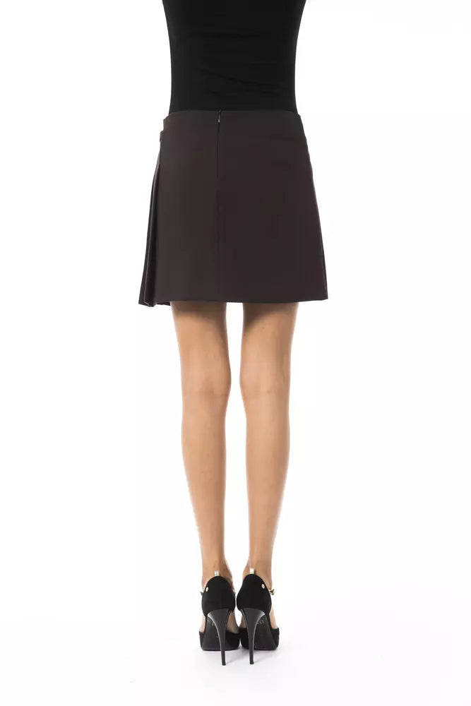 Brauner Polyester-Rock für Damen
