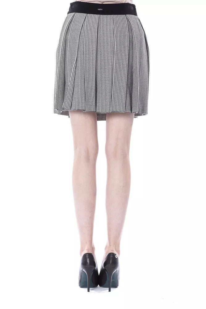 Black viscose skirt for women