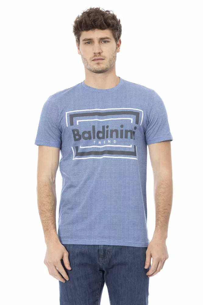 Hellblaues Baumwoll-T-Shirt für Herren