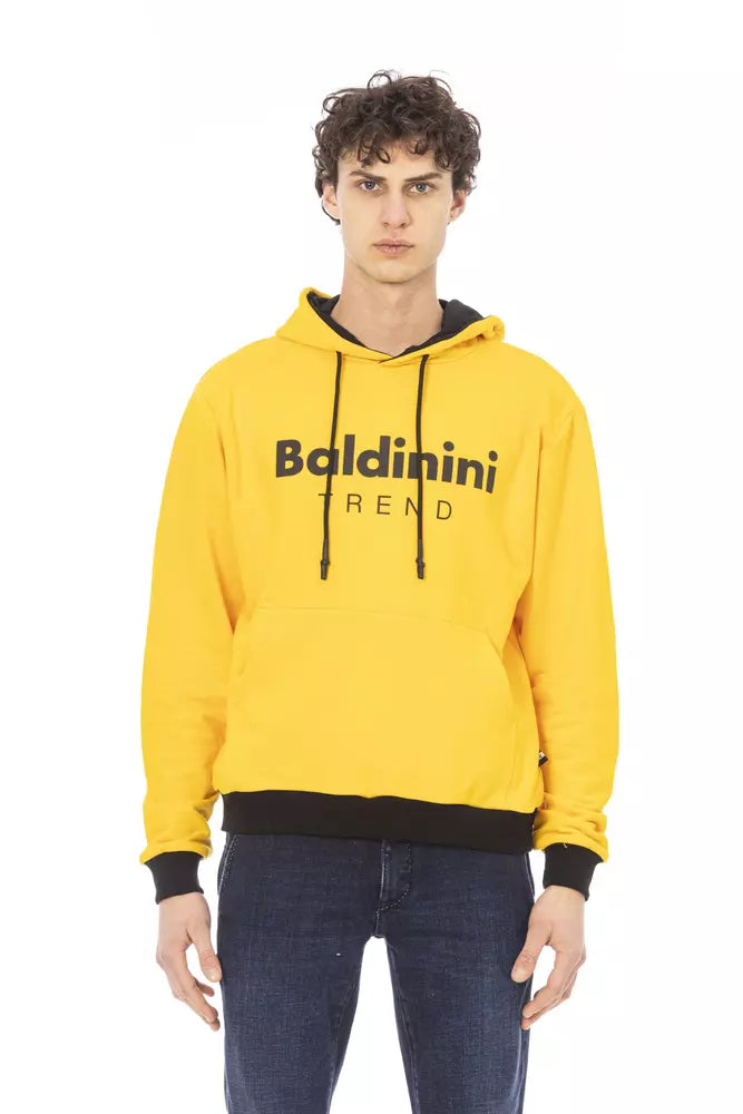 Gelber Baumwoll-Kapuzenpullover für Herren