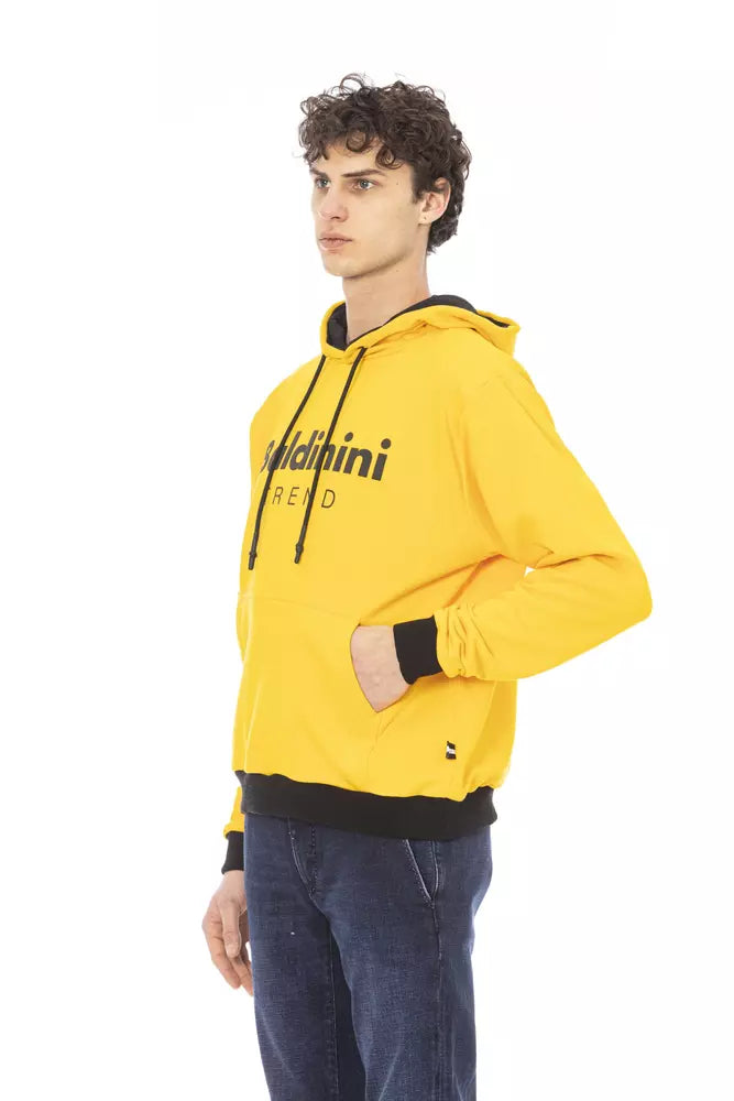 Gelber Baumwoll-Kapuzenpullover für Herren