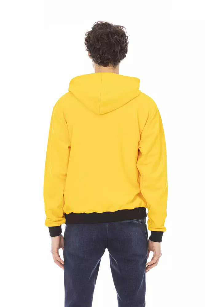 Gelber Baumwoll-Kapuzenpullover für Herren