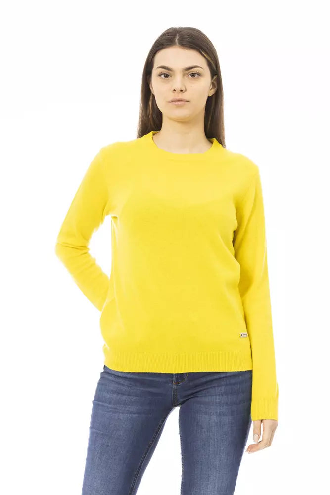 Gelber Kaschmir-Pullover für Damen