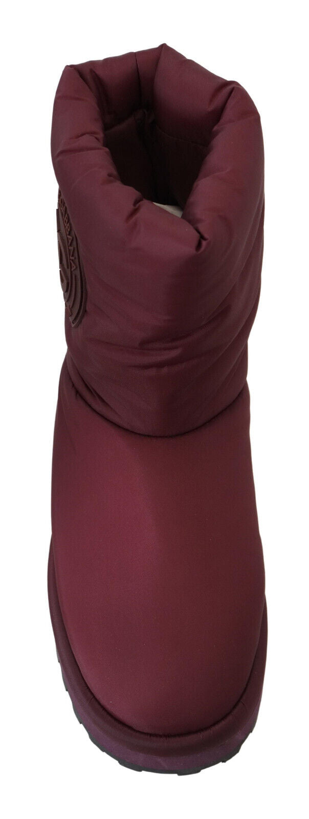 Elegant burgundy mid-calf boots