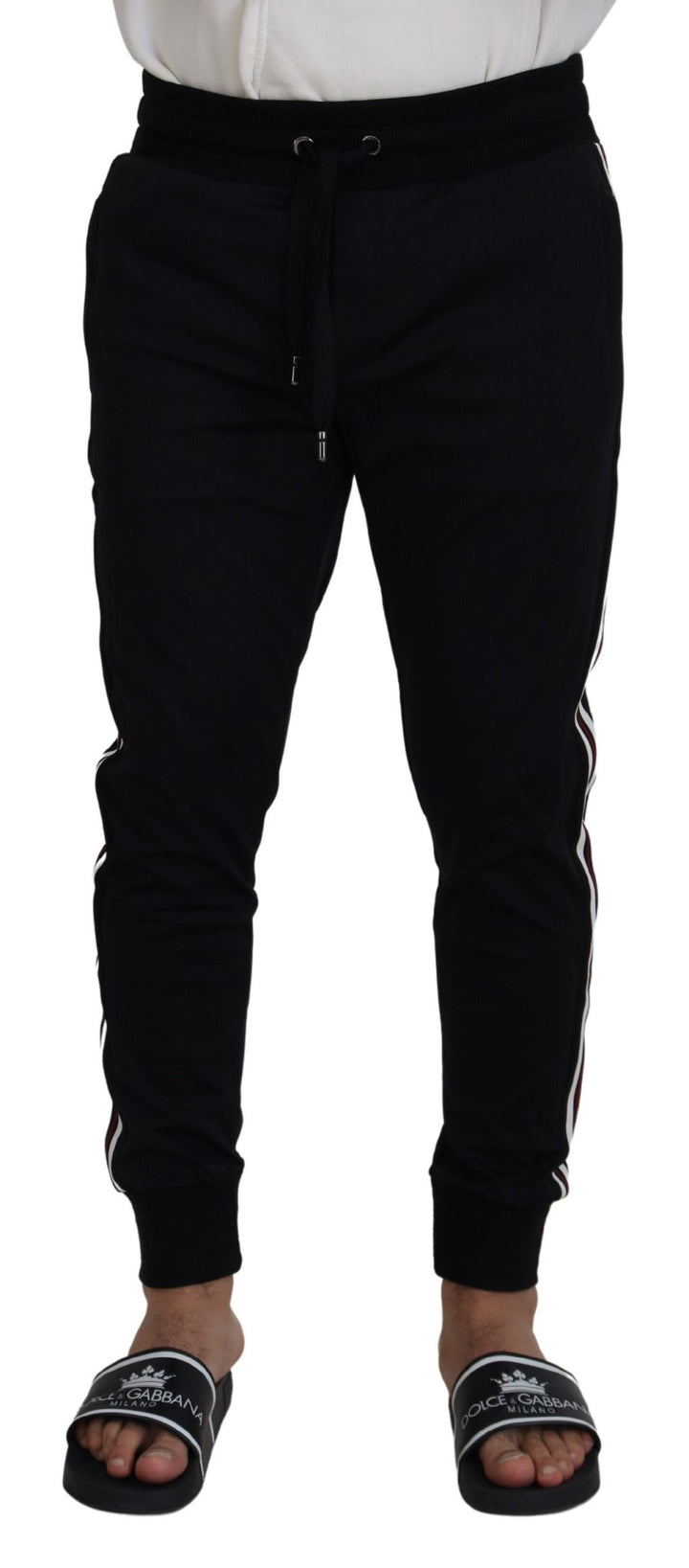 Schwarze DG Print Herren-Jogger-Hose