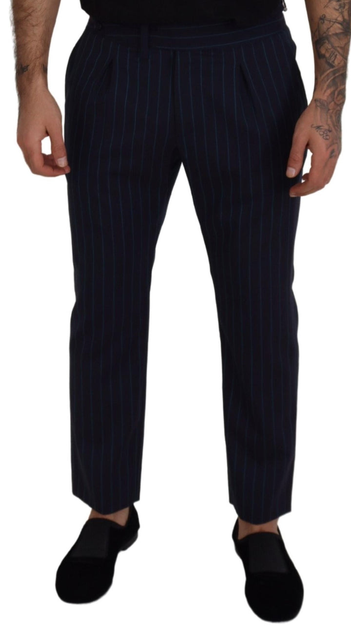 Elegant striped trousers made of new wool
