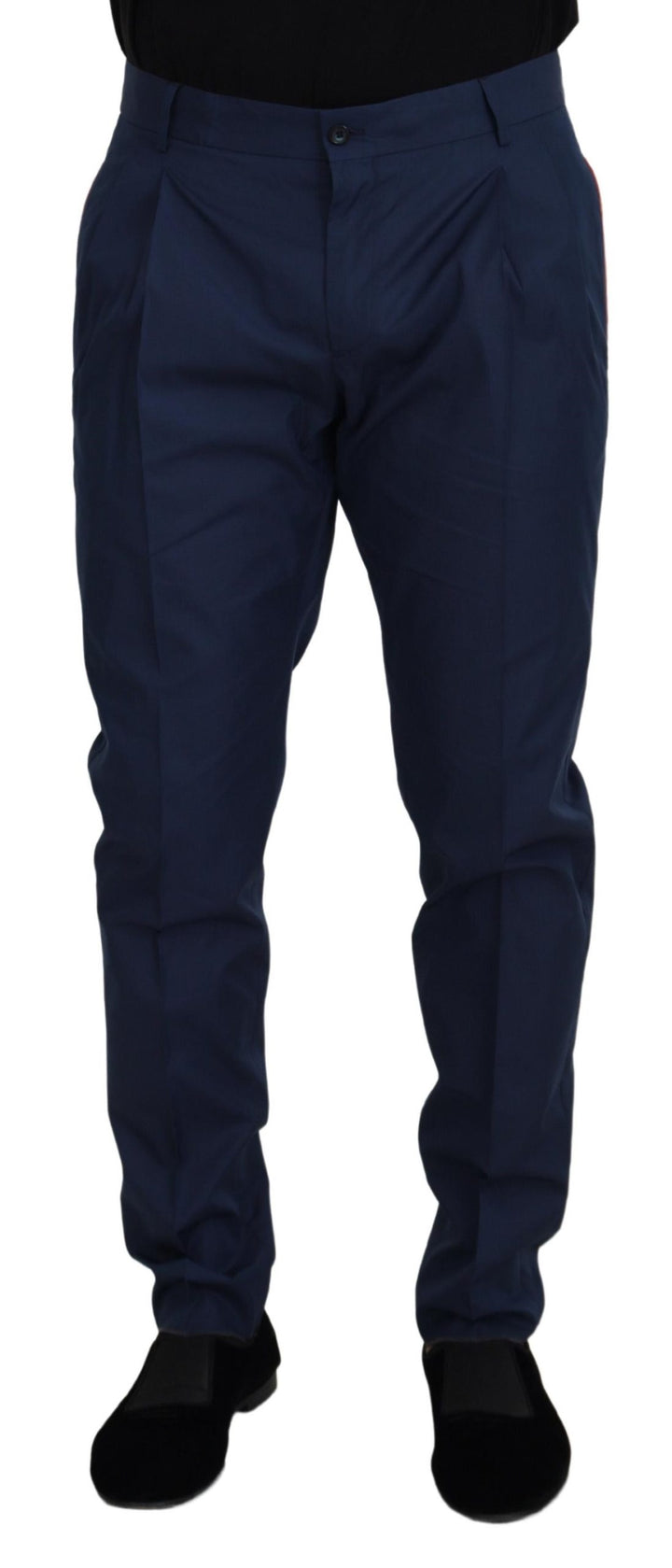 Blaue formelle Chino-Hose aus Baumwolle