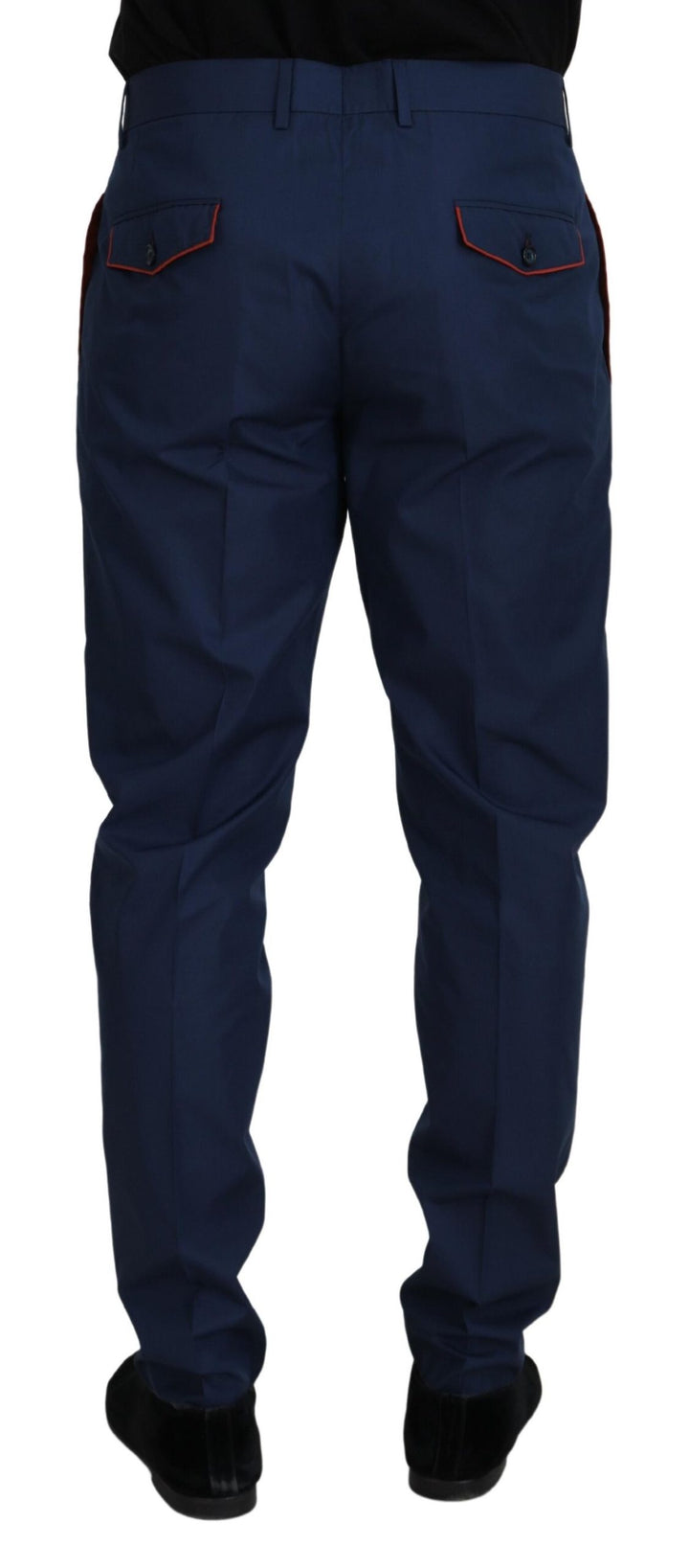 Blaue formelle Chino-Hose aus Baumwolle