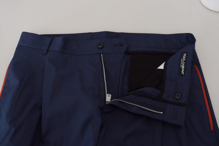 Blaue formelle Chino-Hose aus Baumwolle