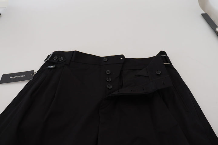 Schwarze formelle Chino-Hose aus Baumwolle