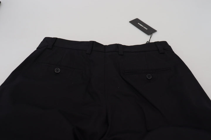 Schwarze formelle Chino-Hose aus Baumwolle