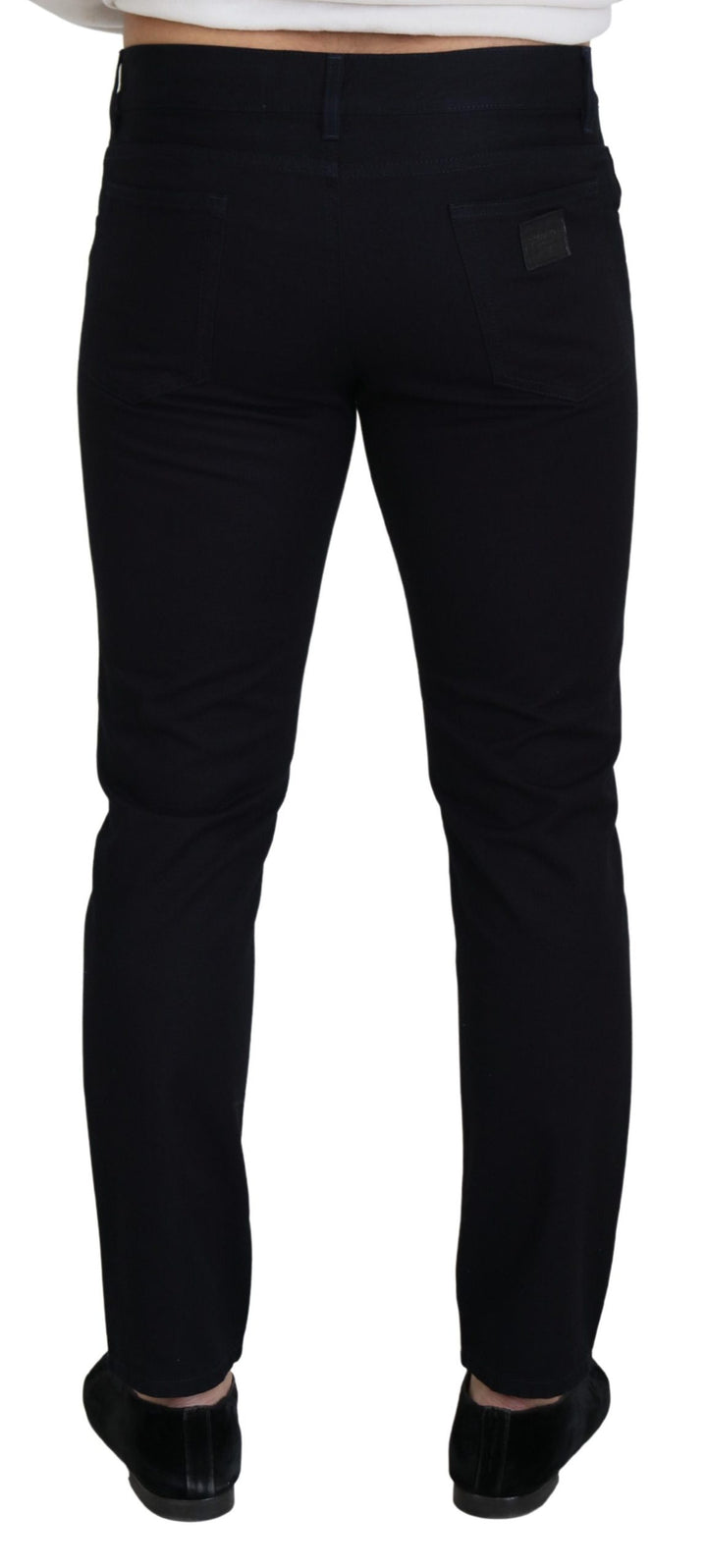 Schwarze Baumwolle Skinny Casual Denim Jeans