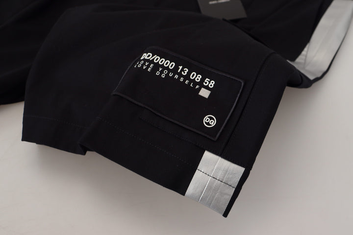 Schwarze Bermuda Cargo Freizeitshorts