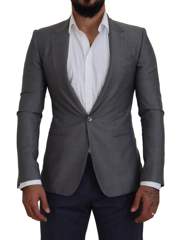 Elegant light gray Sicilia blazer jacket