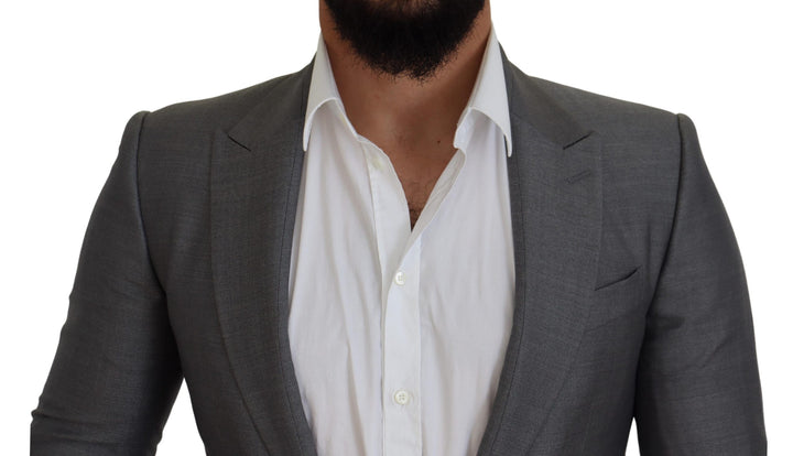 Elegant light gray Sicilia blazer jacket