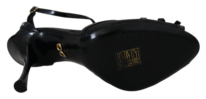 Schwarz Stiletto High Heels Sandalen Schuhe