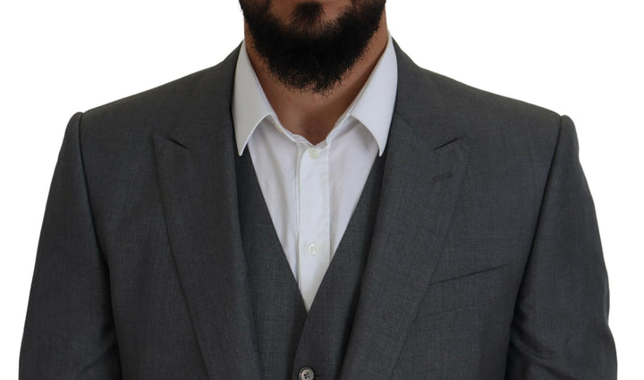 Grauer MARTINI 3 Stück Slim Fit Anzug