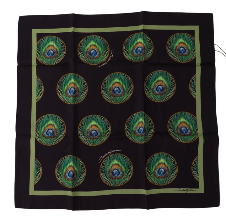 Elegant square silk scarf wrap