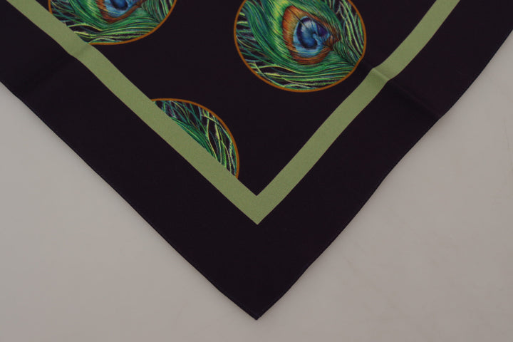 Elegant square silk scarf wrap
