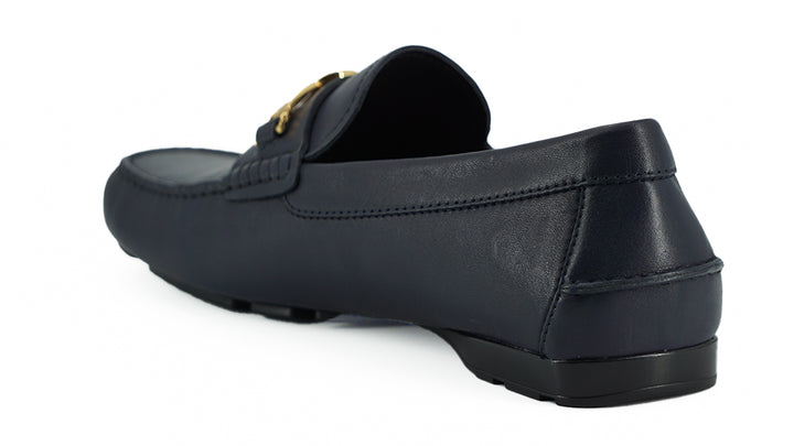Elegante marineblaue Loafers aus Kalbsleder