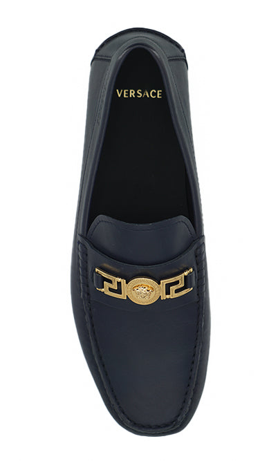Elegante marineblaue Loafers aus Kalbsleder